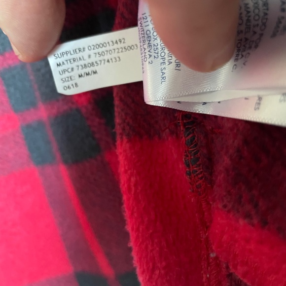 Chaps Ralph Lauren Fleece Plaid Button-Down Shirt With Pockets, Men's Medium - Picture 7 of 10